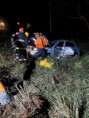 ACCIDENTE: Un automóvil despistó en el acceso sur sobre  Ruta Provincial N°27